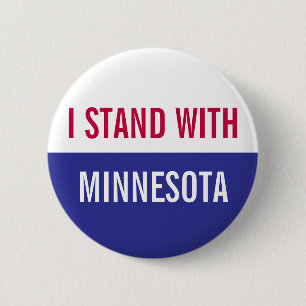 Bóton Redondo 5.08cm Eu apoio o protesto de Minnesota