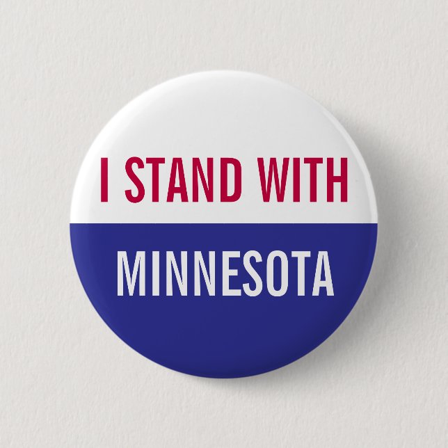 Bóton Redondo 5.08cm Eu apoio o protesto de Minnesota (Frente)