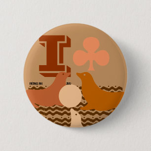 Bóton Redondo 5.08cm Eu Clube Seals. É uma Piada, Pessoas! Eu Adoro Sel