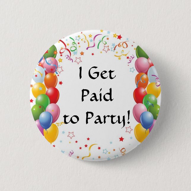 Bóton Redondo 5.08cm Eu consigo pago Party! (Frente)