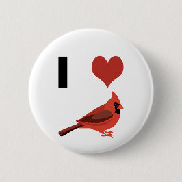 Bóton Redondo 5.08cm Eu coração Cardinhos