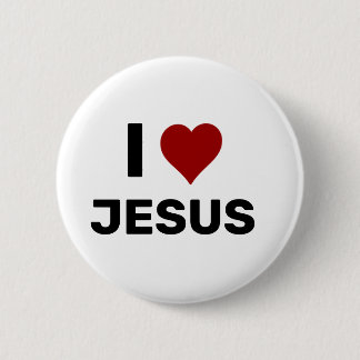 Bóton Redondo 5.08cm Eu coração Jesus, eu amo o botão de Jesus