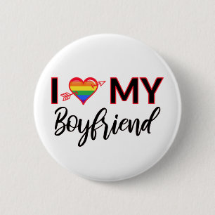 Bóton Redondo 5.08cm Eu corto meu orgulho LGBTQ de Dias de os namorados