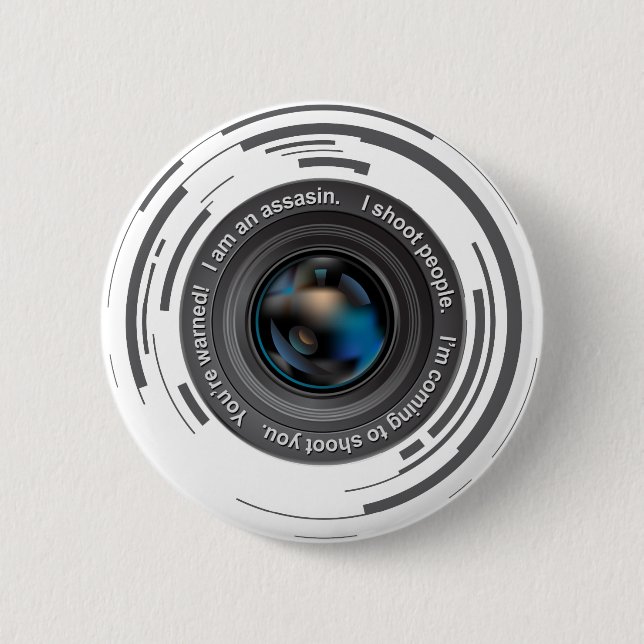 Bóton Redondo 5.08cm Eu disparo em pessoas (Frente)