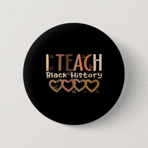 Bóton Redondo 5.08cm Eu Ensino História Negra Lápis Coração Afro Africa