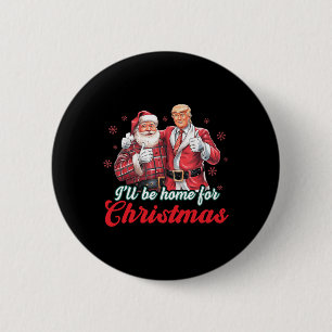 Bóton Redondo 5.08cm Eu Estarei Em Casa Para O Natal Engraçado Xmas Paj