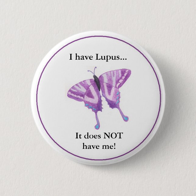 Bóton Redondo 5.08cm Eu estou com o lúpus… que não me tem! (Frente)