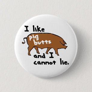 Bóton Redondo 5.08cm Eu gosto de bumbuns do porco e eu não posso