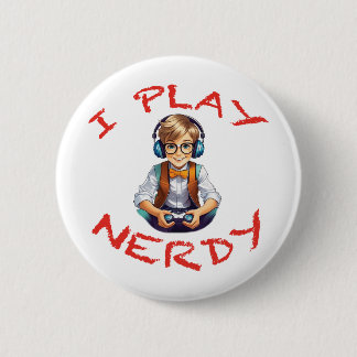 Bóton Redondo 5.08cm Eu jogo jogador nerd