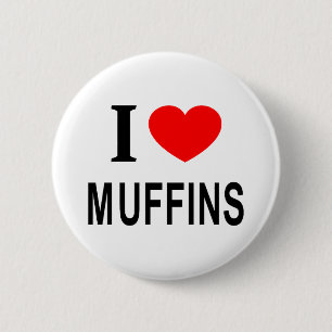 Bóton Redondo 5.08cm Eu ❤️ MUFFINS Eu AMO MUFFINS Eu ADORO MUFFINS