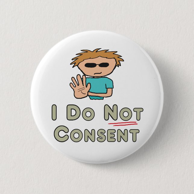 Bóton Redondo 5.08cm Eu Não Concordo (Frente)