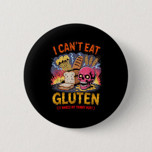 Bóton Redondo 5.08cm Eu não posso comer Gluten Isso faz meu múmia doer