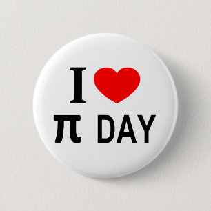 Bóton Redondo 5.08cm Eu ❤️ o DIA π EU AMO o DIA π EU ADORO o DIA π