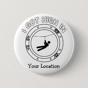 Bóton Redondo 5.08cm Eu obtive alto - Zipline