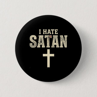Bóton Redondo 5.08cm Eu Odeio Satanás
