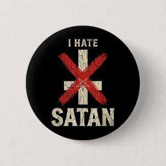 Bóton Redondo 5.08cm Eu Odeio Satanás