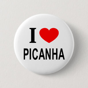 Bóton Redondo 5.08cm Eu ❤️ PICANHA Eu AMO PICANHA Eu ADORO PICANHA