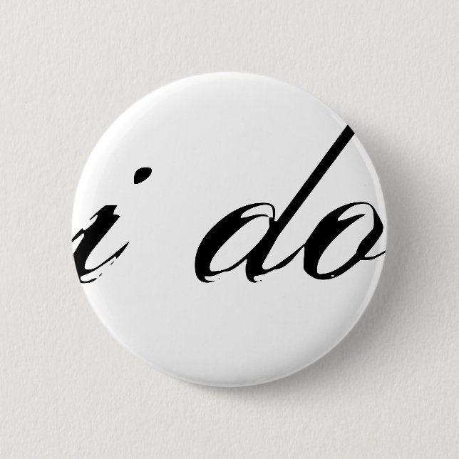 Bóton Redondo 5.08cm Eu pino preto no branco (Frente)