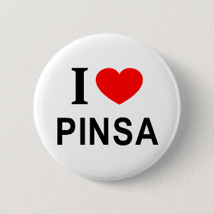 Bóton Redondo 5.08cm Eu ❤️ PINSA Eu AMO PINSA Eu ADORO PINSA