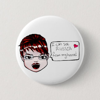 Bóton Redondo 5.08cm Eu posso ver Rússia… Botão!