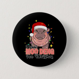 Bóton Redondo 5.08cm Eu Quero Uma Caneta De Moo Para As Luzes De Natal