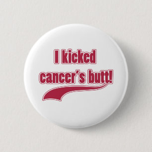 Bóton Redondo 5.08cm Eu retrocedi o bumbum do cancer