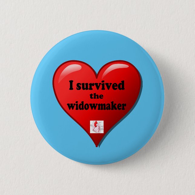 Bóton Redondo 5.08cm Eu Sobrevivi ao Viúvo (Frente)