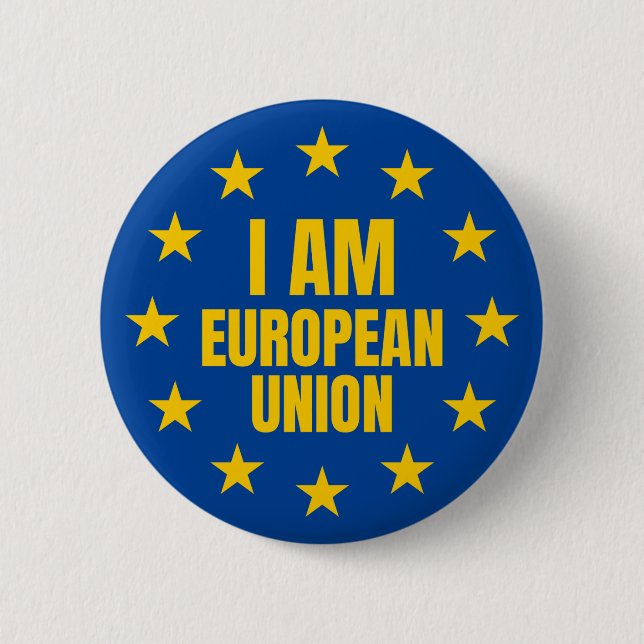 BÓTON REDONDO 5.08CM EU SOU A UNIÃO EUROPEIA (Frente)