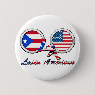 Bóton Redondo 5.08cm Eu sou Boricua latino-americano