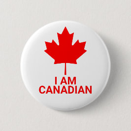 Bóton Redondo 5.08cm Eu Sou Canadense ,canada,canadense,orgulho,nação,n