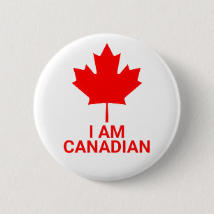 Bóton Redondo 5.08cm Eu Sou Canadense ,canada,canadense,orgulho,nação,n