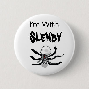 Bóton Redondo 5.08cm Eu sou com botão de Slendy