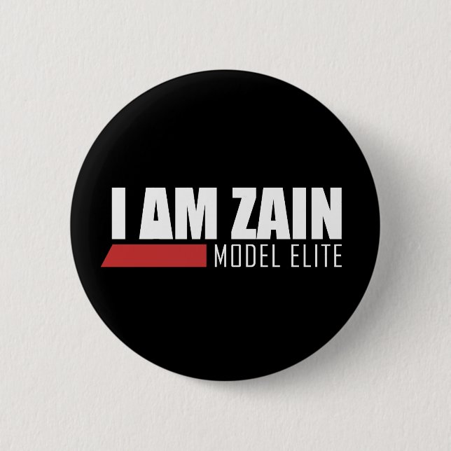 Bóton Redondo 5.08cm Eu sou elite modelo de Zain (Frente)