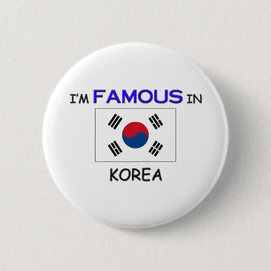 Bóton Redondo 5.08cm Eu sou famoso em COREIA