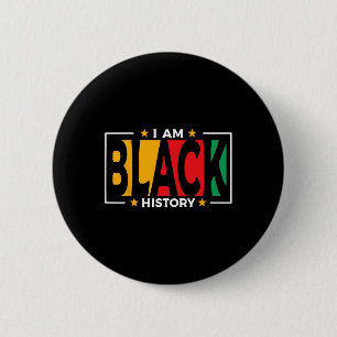 Bóton Redondo 5.08cm Eu Sou História Negra - Mês da História Negra das