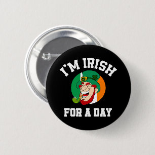 Bóton Redondo 5.08cm Eu sou irlandês por um dia, o dia de São Patricks