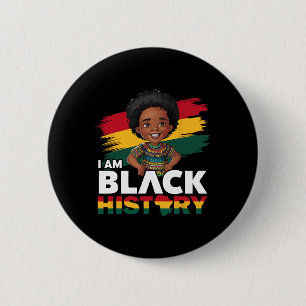 Bóton Redondo 5.08cm Eu Sou Menino Afro História Negra Príncipe Pouca M