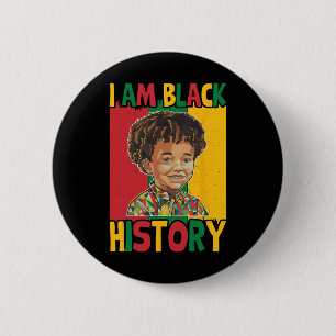 Bóton Redondo 5.08cm Eu Sou Menino da História Negra Americano Africano