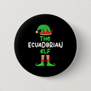 Bóton Redondo 5.08cm Eu sou o Elfo Equatoriano da festa de Natal do Equ