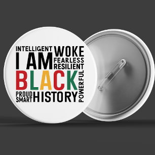 Bóton Redondo 5.08cm Eu sou o mês da história negra
