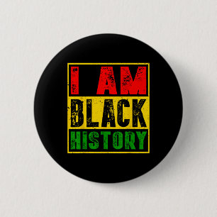 Bóton Redondo 5.08cm Eu Sou o Mês da História Negra Orgulho Afro-Americ
