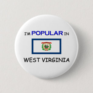 Bóton Redondo 5.08cm Eu sou popular em WEST VIRGINIA