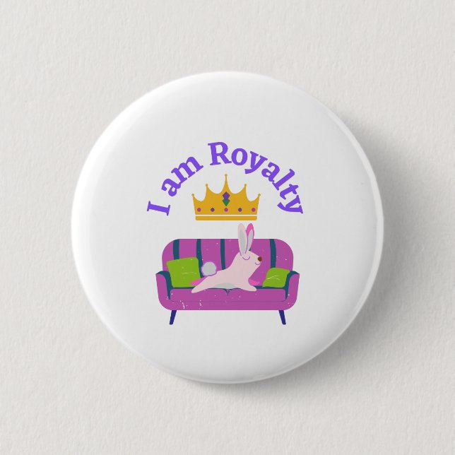 Bóton Redondo 5.08cm Eu sou Royalty (Frente)