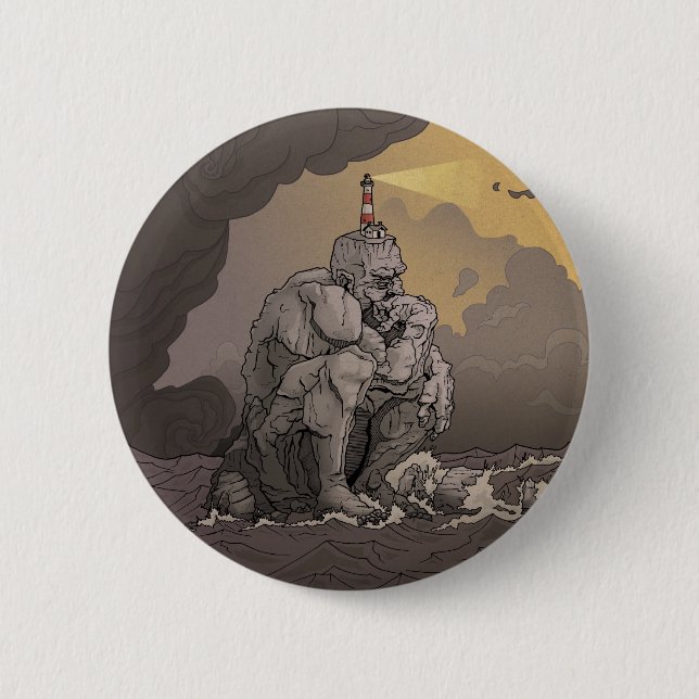 Bóton Redondo 5.08cm Eu sou um botão da rocha (Frente)