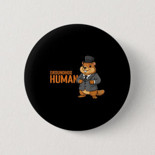 Bóton Redondo 5.08cm Eu Sou Um Esquilo Em Um Disfarce De Humano Feliz D