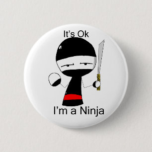 Bóton Redondo 5.08cm Eu sou um Ninja (o botão)