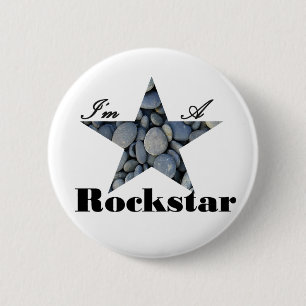 Bóton Redondo 5.08cm Eu sou um Rockstar
