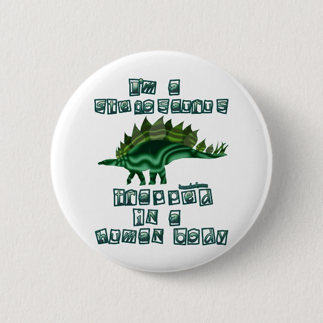 Bóton Redondo 5.08cm Eu sou um Stegosaurus (Frente)