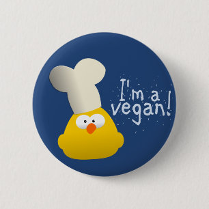 Bóton Redondo 5.08cm eu sou um vegan