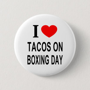 BÓTON REDONDO 5.08CM EU ❤️ TACOS NO DIA DE BOXE EU AMO TACOS NO BOXE DA